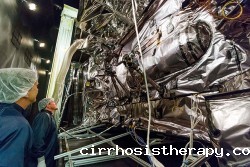 The first GPS III satellite undergoes system-level thermal vacuum testing. (Photo: Lockheed Martin)